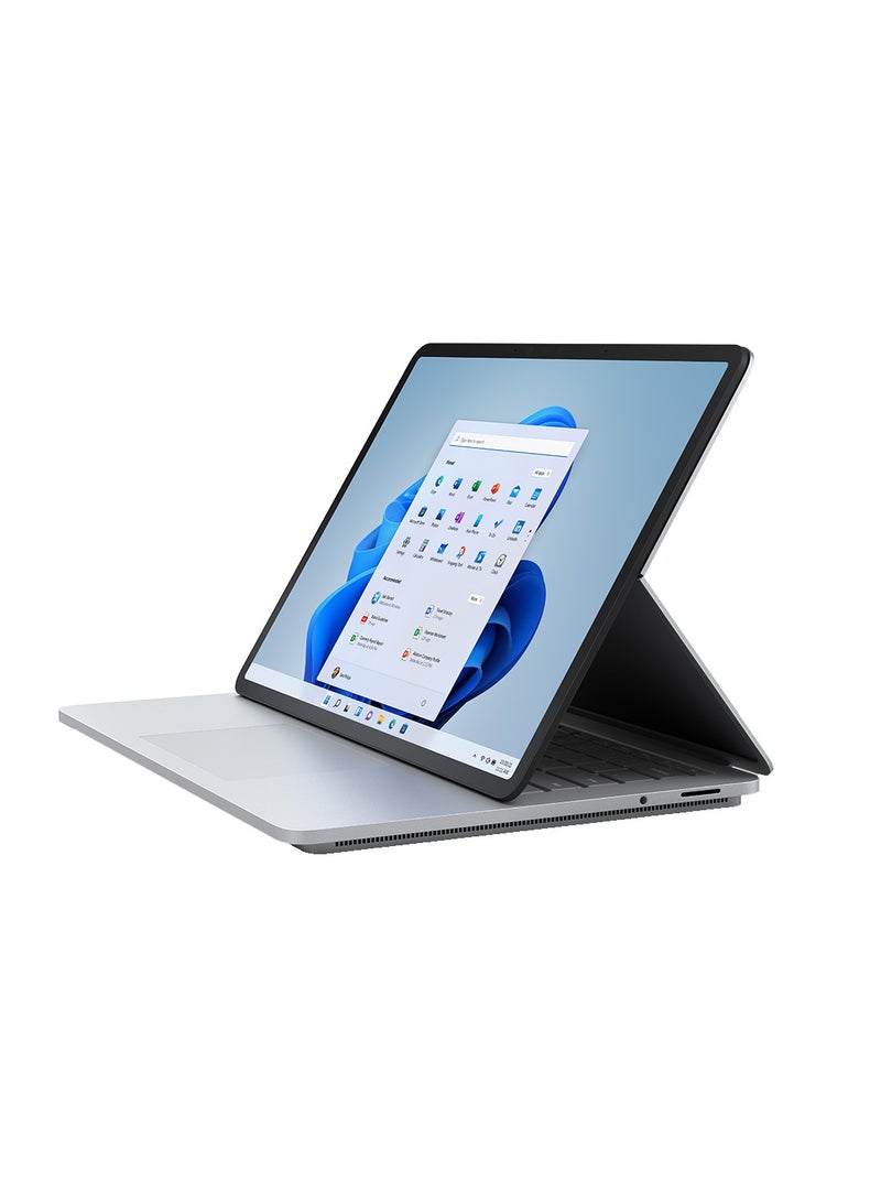 Microsoft - Surface Laptop Studio With 14.4-Inch Display, Core i7-11370H Processor / 16GB RAM / 512GB SSD / 4GB NVIDIA GeForce RTX 3050 Ti Graphics / Windows 11 Home /International Version English/Arabic Platinum - Image 1