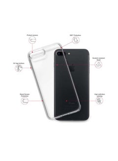 Stylizedd Stylizedd Apple iPhone 7 Plus Classic Clear Case Soft TPU Gel Thin Transparent Flexible Cover [ Designed for Apple iPhone 7 Plus ] - Haq Full Print Multi Color  - Image 2