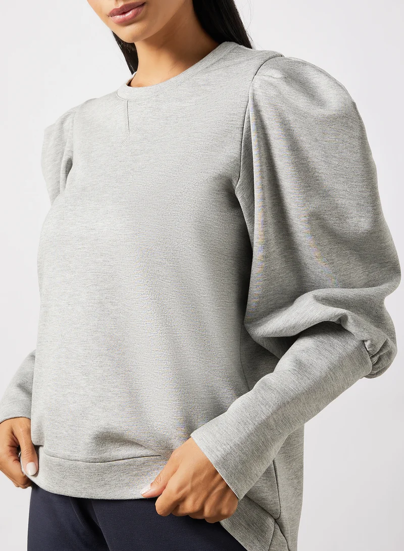 Ted Baker Cherida Exaggerated Sleeve Sweatshirt Grey