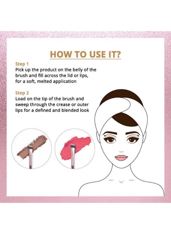 Nykaa BlendPro Angular Eyeshadow Makeup Brush Black/Rose Gold Black/Rose Gold - Image 5