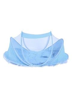 QiaoKai Zipper Closure and White Dot Polka Print Baby Comfortable and Cool Mosquito Net Cover (0-3 Y), Breathable, Portable  - Image 1
