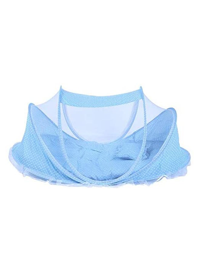 QiaoKai - Zipper Closure and White Dot Polka Print Baby Comfortable and Cool Mosquito Net Cover (0-3 Y), Breathable, Portable - Image 1