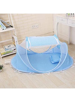 QiaoKai Zipper Closure and White Dot Polka Print Baby Comfortable and Cool Mosquito Net Cover (0-3 Y), Breathable, Portable  - Image 2