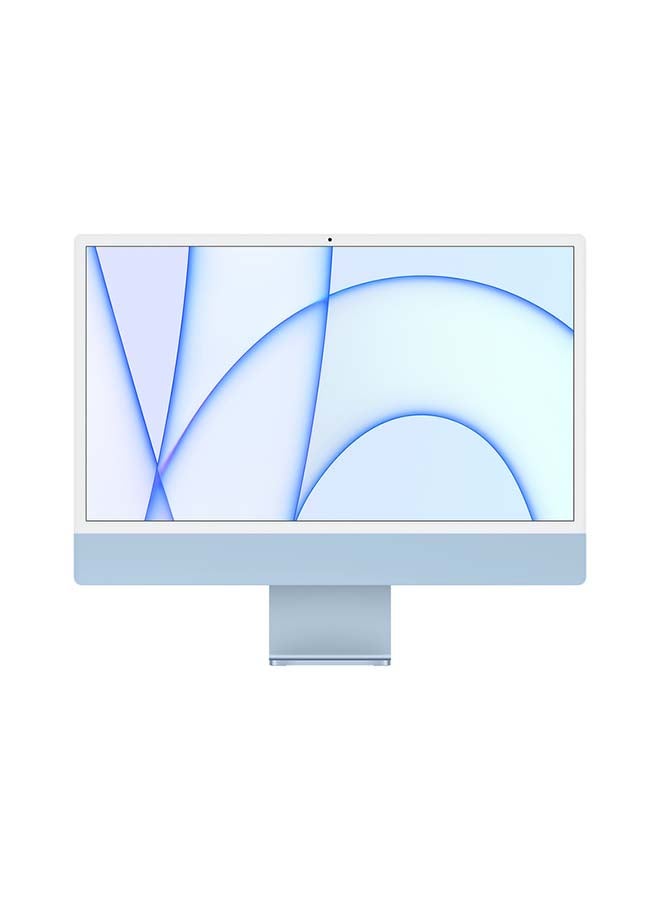 Apple - iMac All In One Desktop With 24-Inch Retina 4.5K Display: M1 Chip With 8‑Core CPU And 8‑Core GPU Processer/8GB RAM/256GB SSD/Integrated Graphics English Blue - Image 1