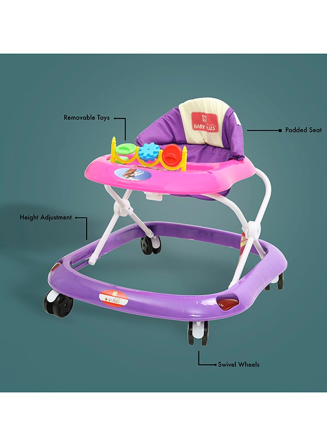 BABY PLUS - Baby Walker With Adjustable Height Rotatable Wheel, Music Button, Safe And Comfortable Seat - Image 1