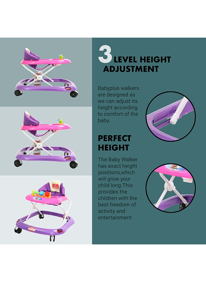 BABY PLUS - Baby Walker With Adjustable Height Rotatable Wheel, Music Button, Safe And Comfortable Seat - Image 1
