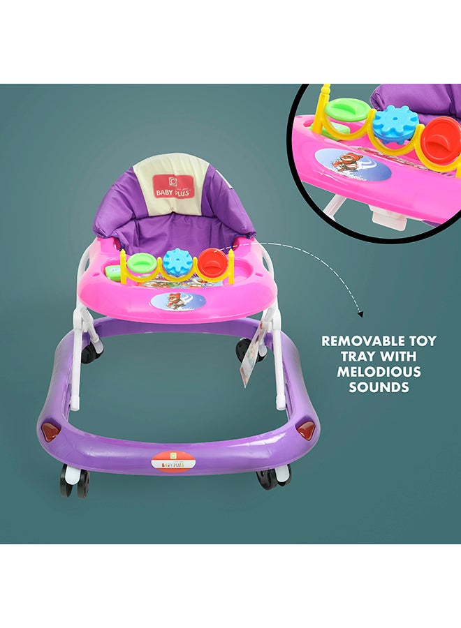BABY PLUS - Baby Walker With Adjustable Height Rotatable Wheel, Music Button, Safe And Comfortable Seat - Image 1