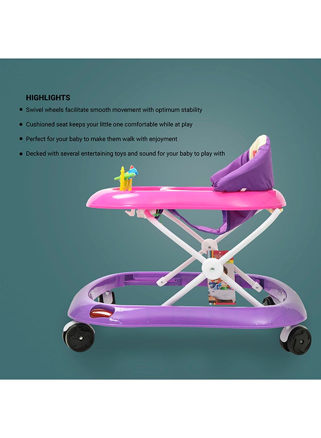 BABY PLUS - Baby Walker With Adjustable Height Rotatable Wheel, Music Button, Safe And Comfortable Seat - Image 1