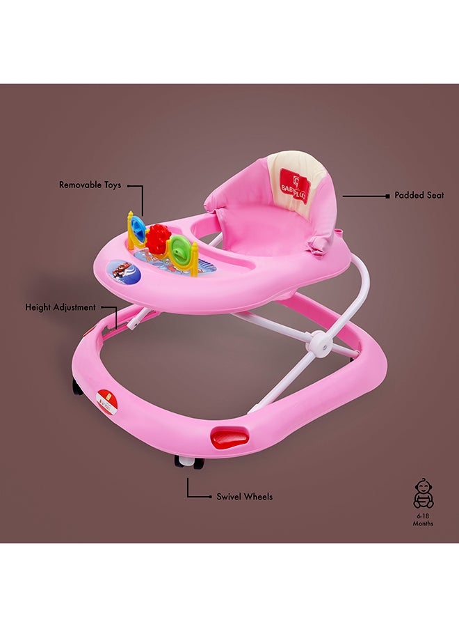 BABY PLUS - Baby Walker With Adjustable Height Rotatable Wheel, Music Button, Safe And Comfortable Seat - Image 1