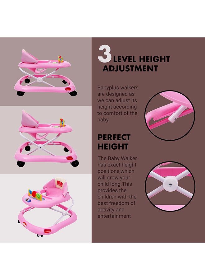BABY PLUS - Baby Walker With Adjustable Height Rotatable Wheel, Music Button, Safe And Comfortable Seat - Image 1