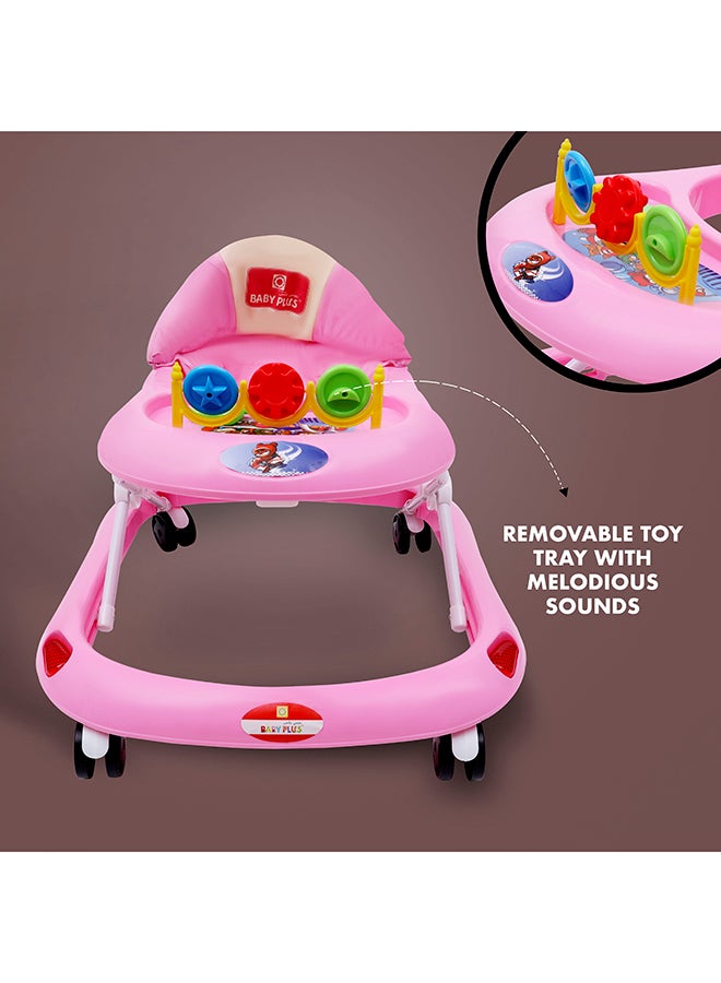 BABY PLUS - Baby Walker With Adjustable Height Rotatable Wheel, Music Button, Safe And Comfortable Seat - Image 1