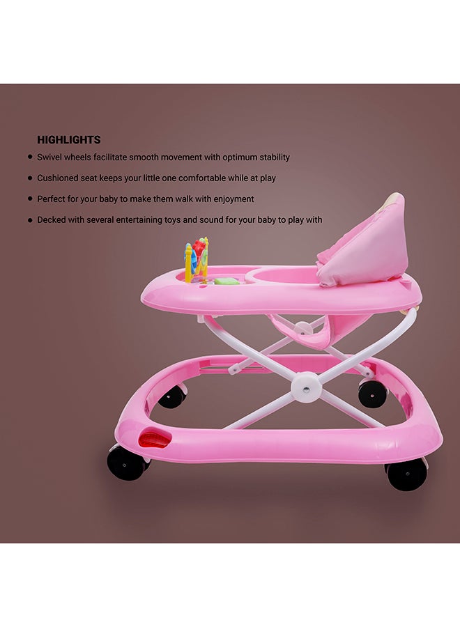 BABY PLUS - Baby Walker With Adjustable Height Rotatable Wheel, Music Button, Safe And Comfortable Seat - Image 1