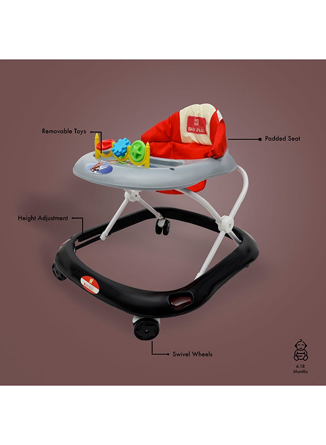 BABY PLUS - Baby Walker With Adjustable Height Rotatable Wheel, Music Button, Safe And Comfortable Seat - Image 1