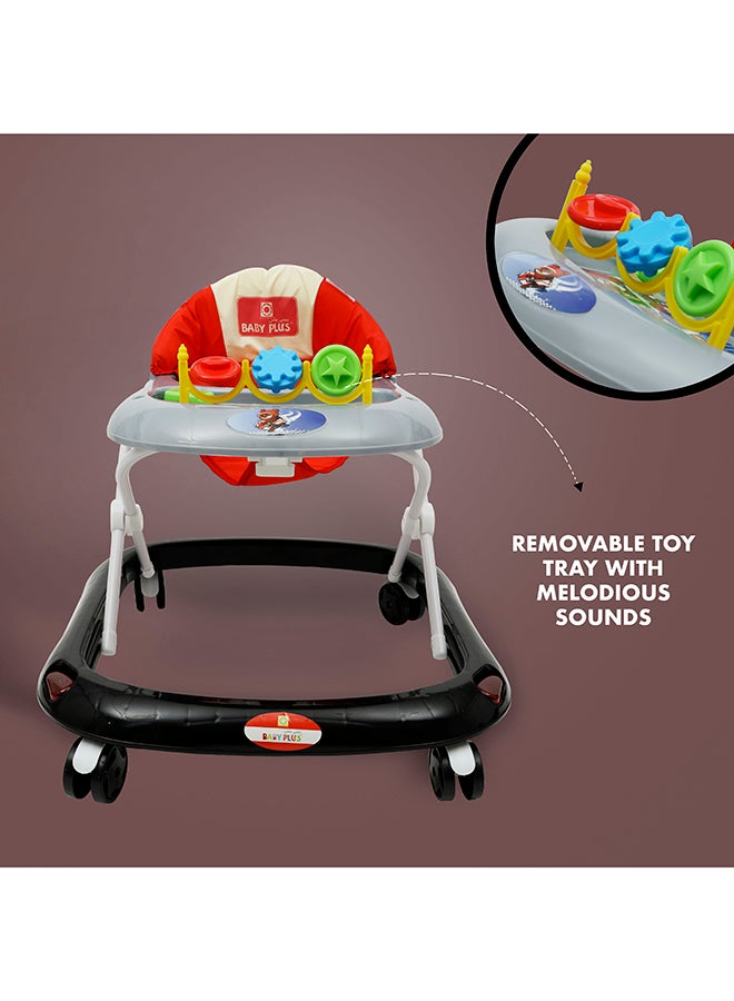 BABY PLUS - Baby Walker With Adjustable Height Rotatable Wheel, Music Button, Safe And Comfortable Seat - Image 1