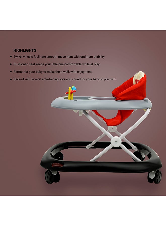 BABY PLUS - Baby Walker With Adjustable Height Rotatable Wheel, Music Button, Safe And Comfortable Seat - Image 1