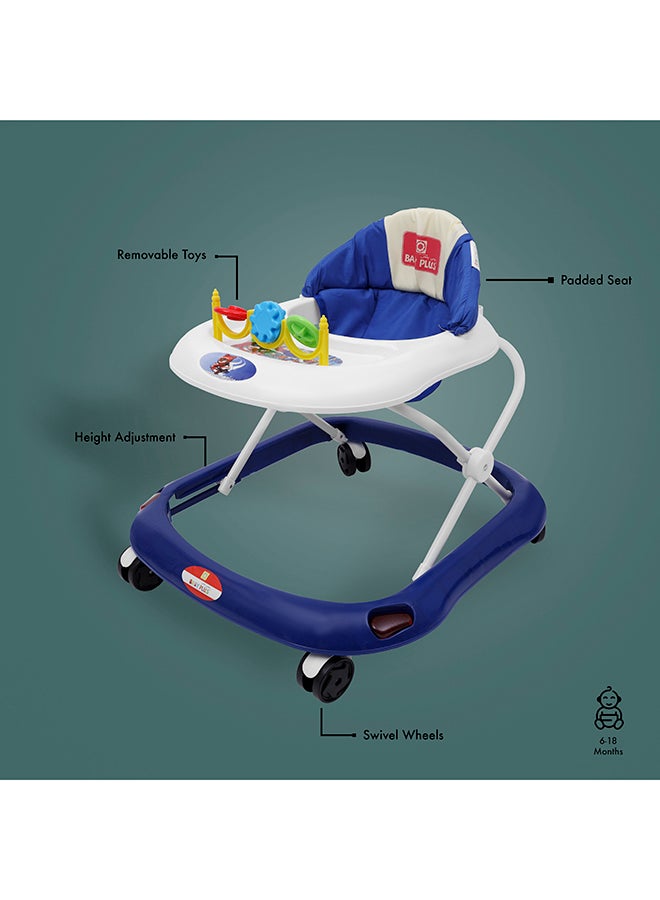 BABY PLUS - Baby Walker With Adjustable Height Rotatable Wheel, Music Button, Safe And Comfortable Seat - Image 1