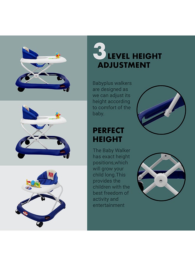 BABY PLUS - Baby Walker With Adjustable Height Rotatable Wheel, Music Button, Safe And Comfortable Seat - Image 1