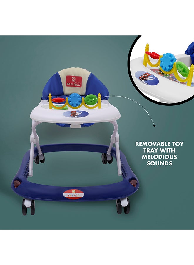 BABY PLUS - Baby Walker With Adjustable Height Rotatable Wheel, Music Button, Safe And Comfortable Seat - Image 1