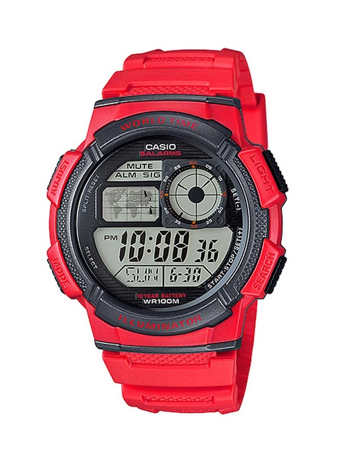CASIO Men's Youth Digital Watch AE-1000W-4AVDF Red  - Image 1