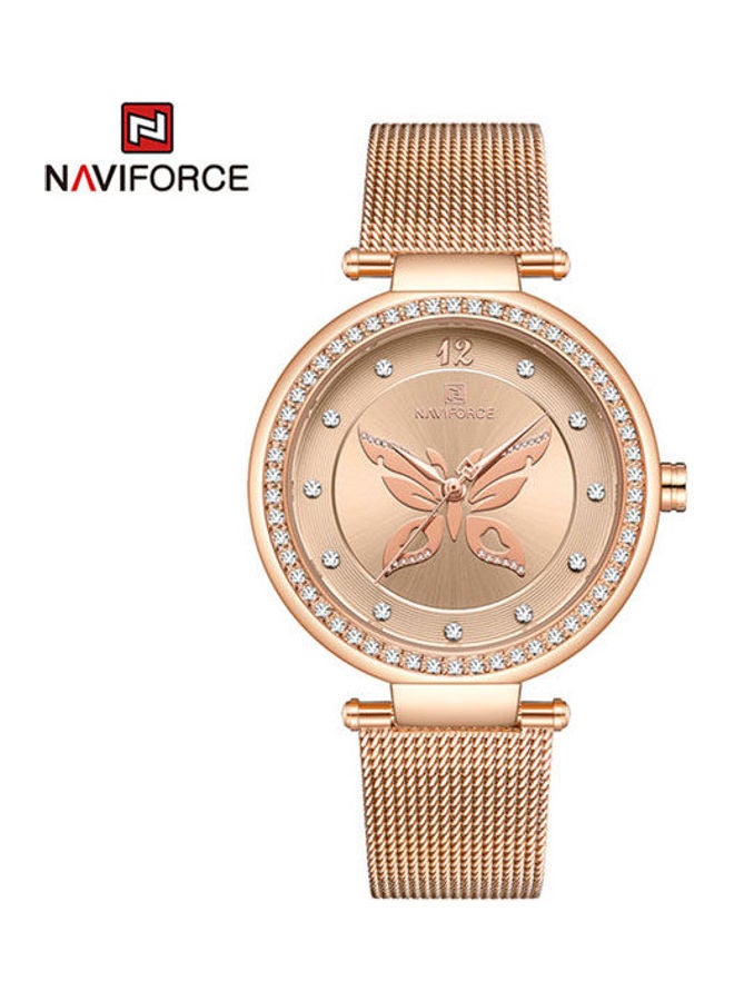 نافيفورس ساعة تناظرية من الفولاذ المقاوم للصدأ NF5018 RG/RG - Image 1