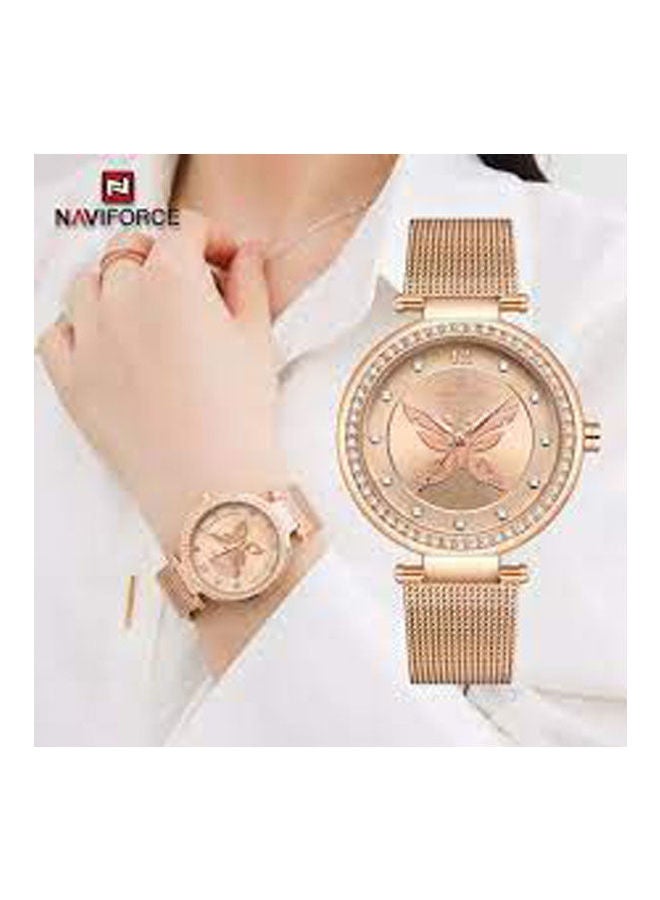 نافيفورس ساعة تناظرية من الفولاذ المقاوم للصدأ NF5018 RG/RG - Image 2