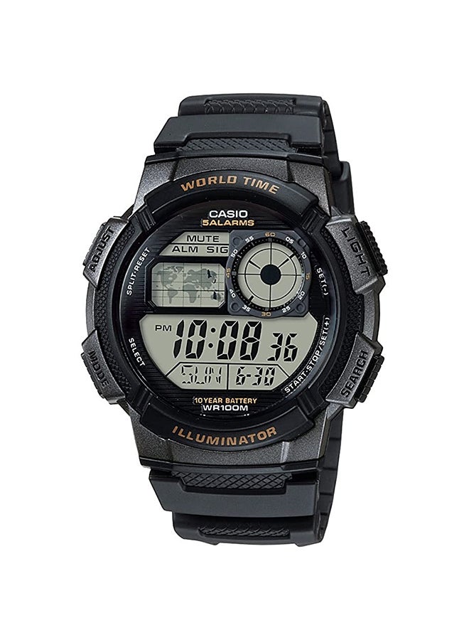 CASIO - Men's Youth Water Resistant Digital Watch AE-1000W-1AVDF  Black - Image 1