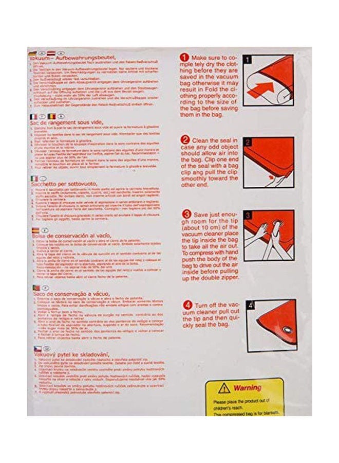حقيبة تخزين منظمة محكمة الغلق عن طريق التفريغ الهوائي btg135 أبيض - Image 2