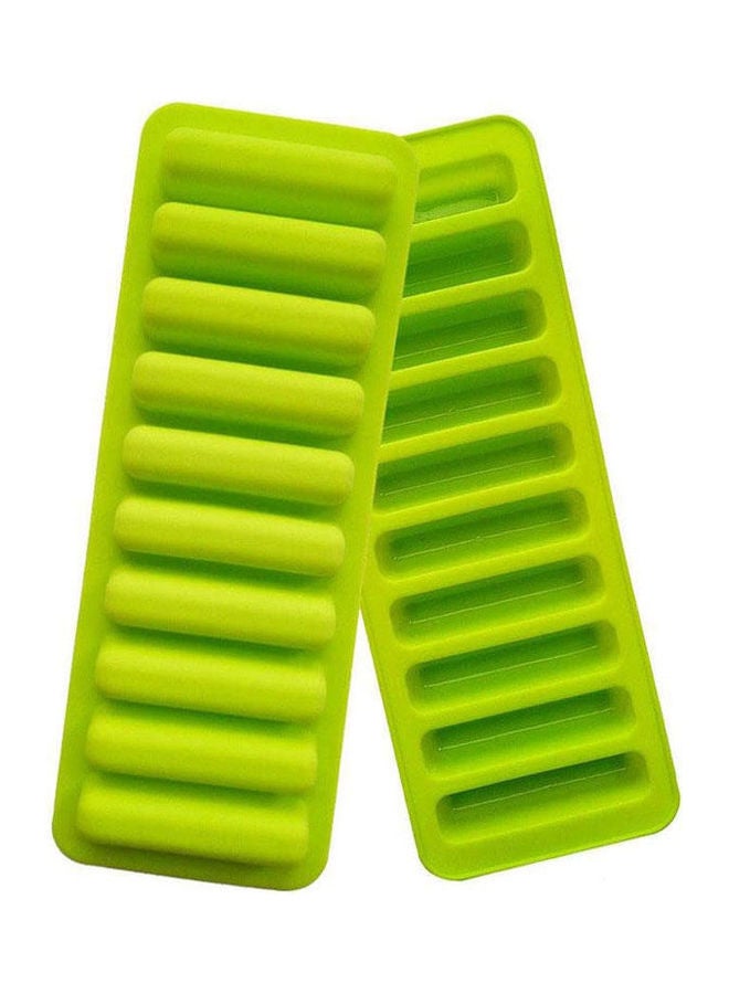 Generic - 10 Grids Cylinder Silicone Ice Cube Tray Jelly Chocolate Cookie Mold Multicolour 70grams - Image 1