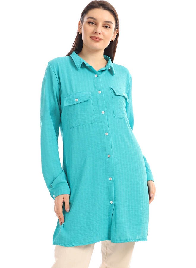 Andora Women's Blouse BL001 turquoise - Image 1