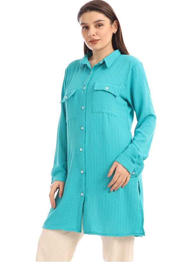 Andora Women's Blouse BL001 turquoise - Image 2