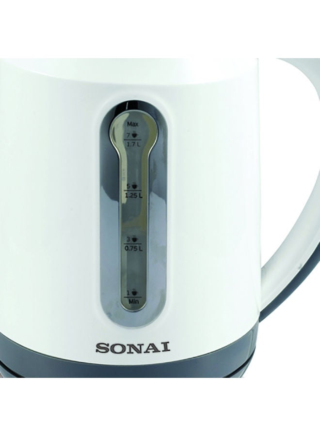 Sonai - SONAI Plastic Electric Water Kettle, 1.7 Liter, 2200 Watt, White - MAR-3000 1.7 L 2200 W MAR-3000 Multicolour - Image 1