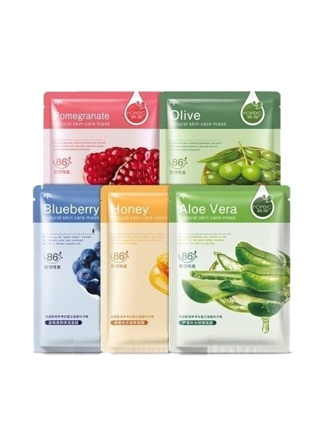 روريك مجموعة أقنعة الوجه الطبيعية للعناية بالبشرة مكونة من 5 قطع - Image 1