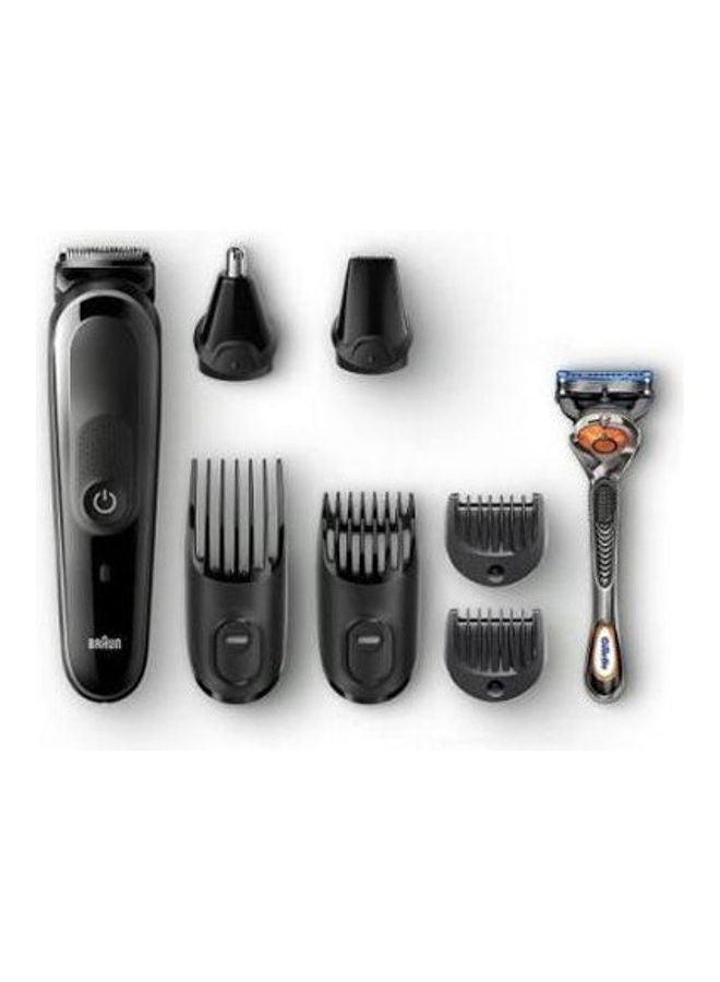 BRAUN All-In-One Trimmer 8-In-1 Trimmer - 6 Attachments - Fusion5 Pro Glide Razor Black - Image 1