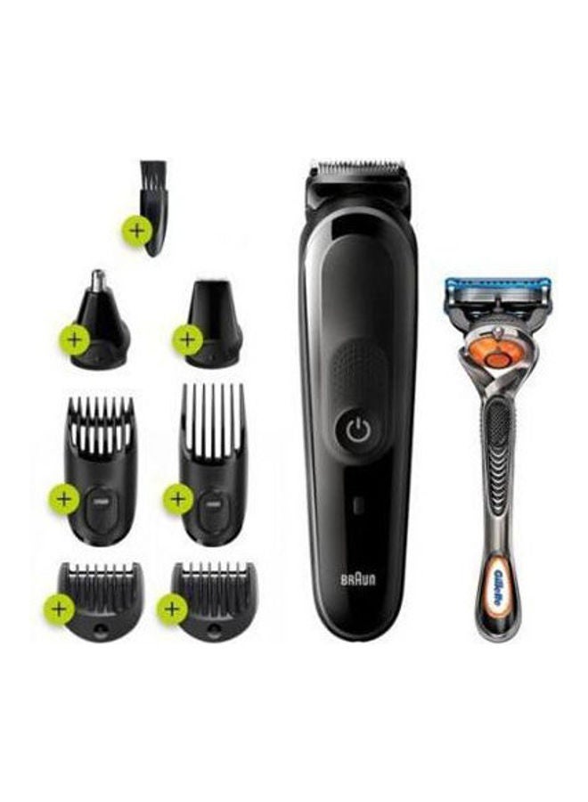 BRAUN All-In-One Trimmer 8-In-1 Trimmer - 6 Attachments - Fusion5 Pro Glide Razor Black - Image 2