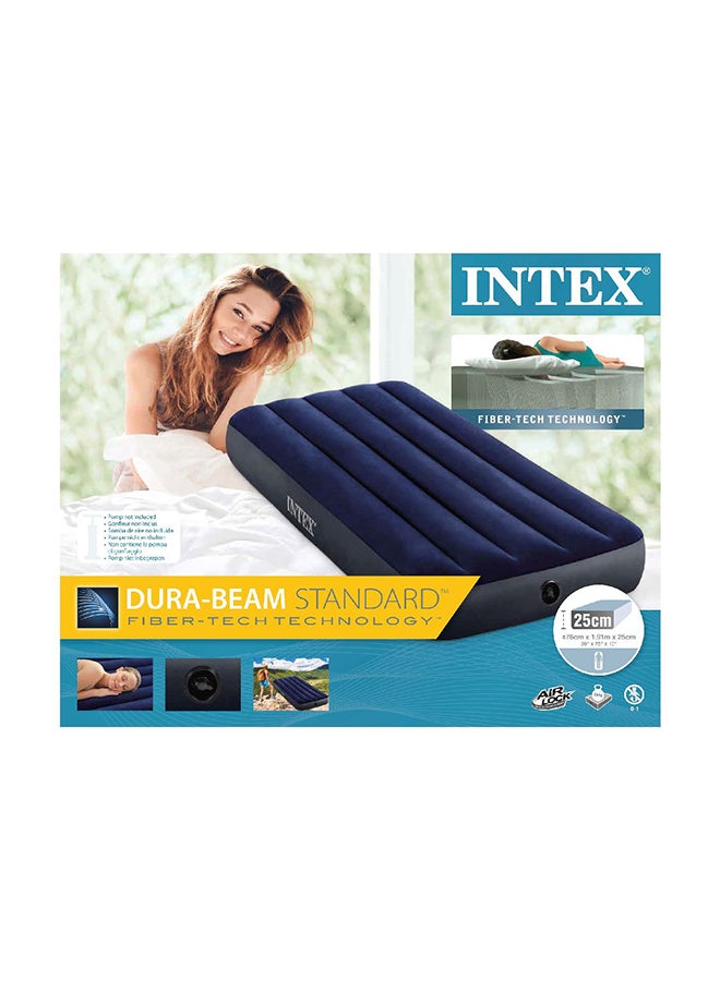 INTEX - Downey fiber-tech technology inflatable Airbed Plastic Blue 76x191x25cm - Image 1