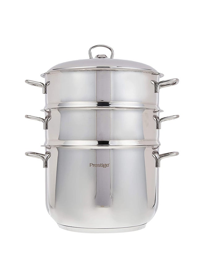Prestige 4-Piece Stainless Steel Steamer Set +Pasta Server Silver/Grey/Black 24cm  - Image 3