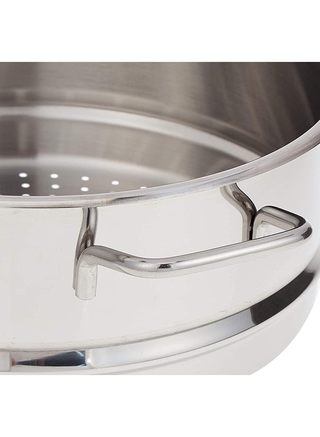 Prestige 4-Piece Stainless Steel Steamer Set +Pasta Server Silver/Grey/Black 24cm  - Image 5
