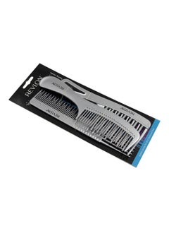 Revlon 3-Piece Protect And Style Long Hair Styling Combs Silver  - Image 3