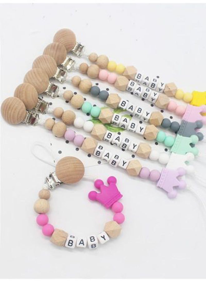 Beads Chain Rope Anti-Drop Pacifier Clip Teether Nipple Holder For Kids - Image 3