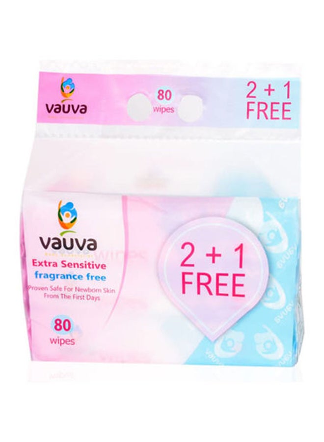 Vauva 240- Count Extra Sensitive Pure Water Baby Wipes, Hygienic Grooming Care, Hypoallergenic and Dermatologically Tested  - Image 1