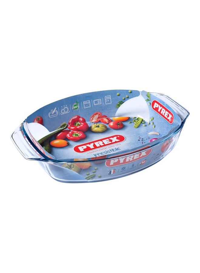 PYREX Roaster Oval Dish Clear 35x24cm - Image 1
