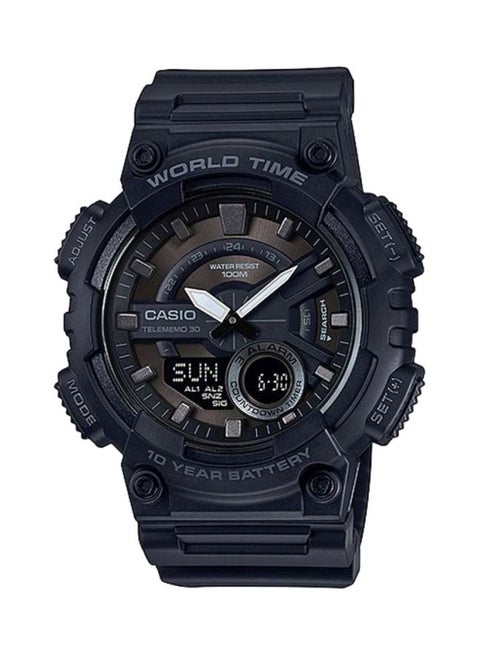 Men's Youth Water Resistant Analog/Digital Watch AEQ-110W-1BVDF