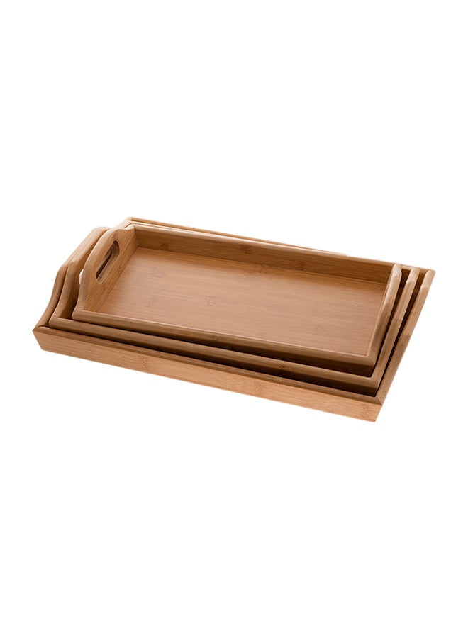 3-Piece Tray Set Beige 40x27x4cm - v1645021309/N52552930A_1