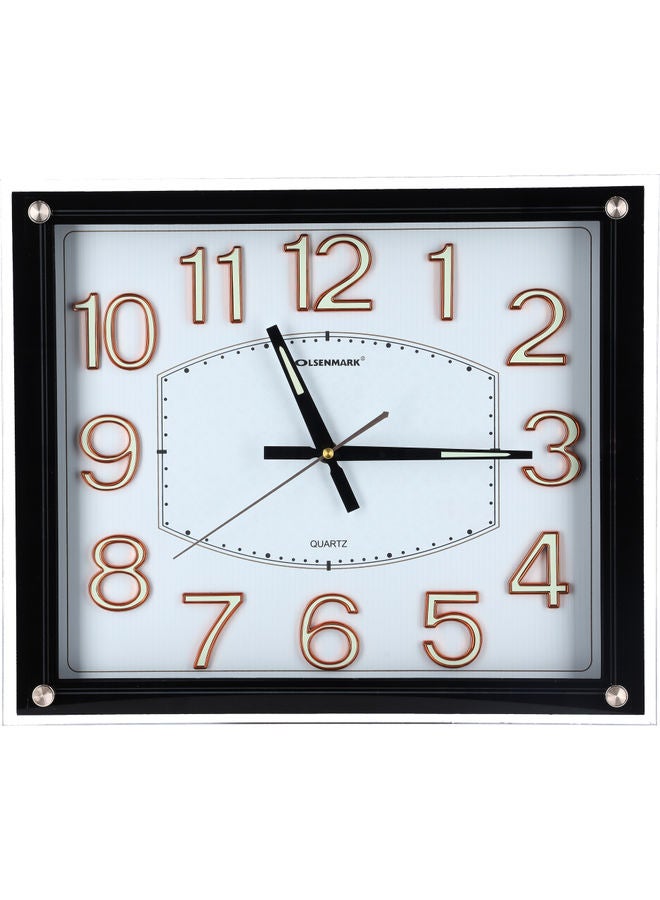 أولسنمارك Large Square Wall Clock With Modern Design White/Black - Image 1