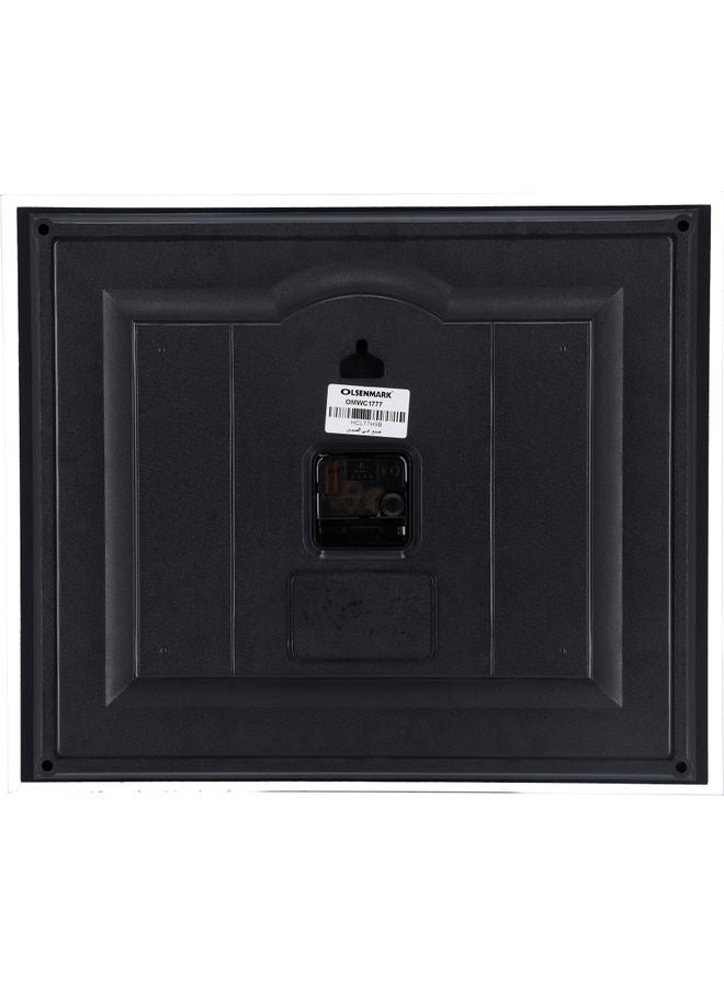 أولسنمارك Large Square Wall Clock With Modern Design White/Black - Image 4