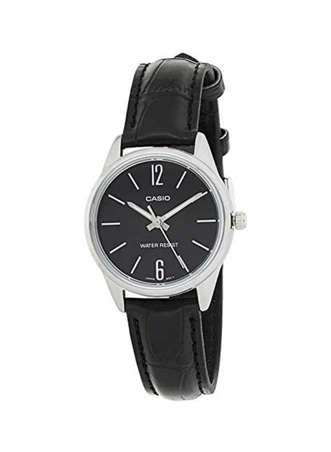 Women's Leather Analog Wrist Watch LTP-V005L-1BUDF