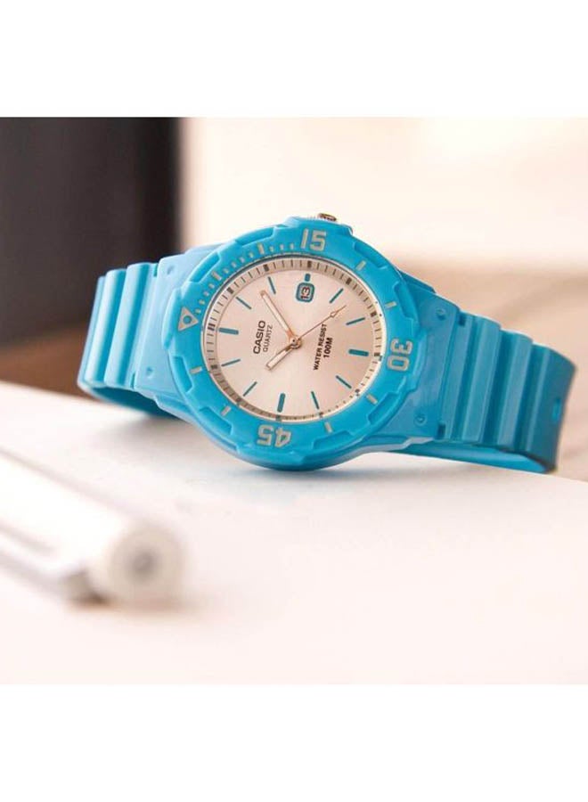 CASIO Women's Resin Analog Wrist Watch LRW-200H-2E3VDF Blue - Image 4