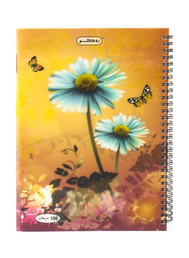 ROCO 100-Sheet Square Ruled Notebook Multicolour