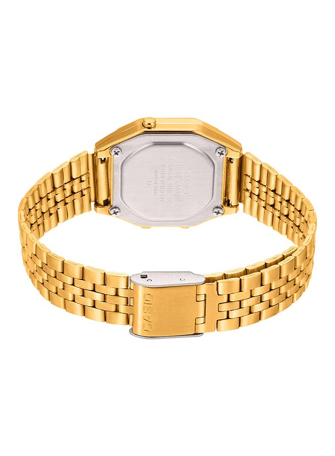 CASIO - Women's Stainless Steel Digital Watch LA680WGA-1BDFF Gold - Image 1