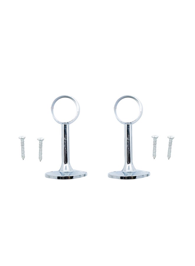 هومسميثز حامل مناشف مَفتوح فضي 1بوصة - Image 1